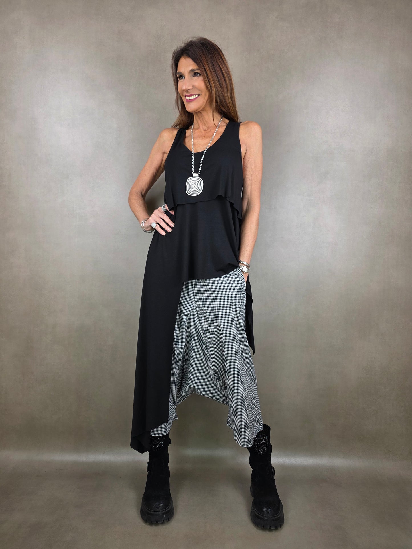 pantagonna tessuto vichy cotone 100co