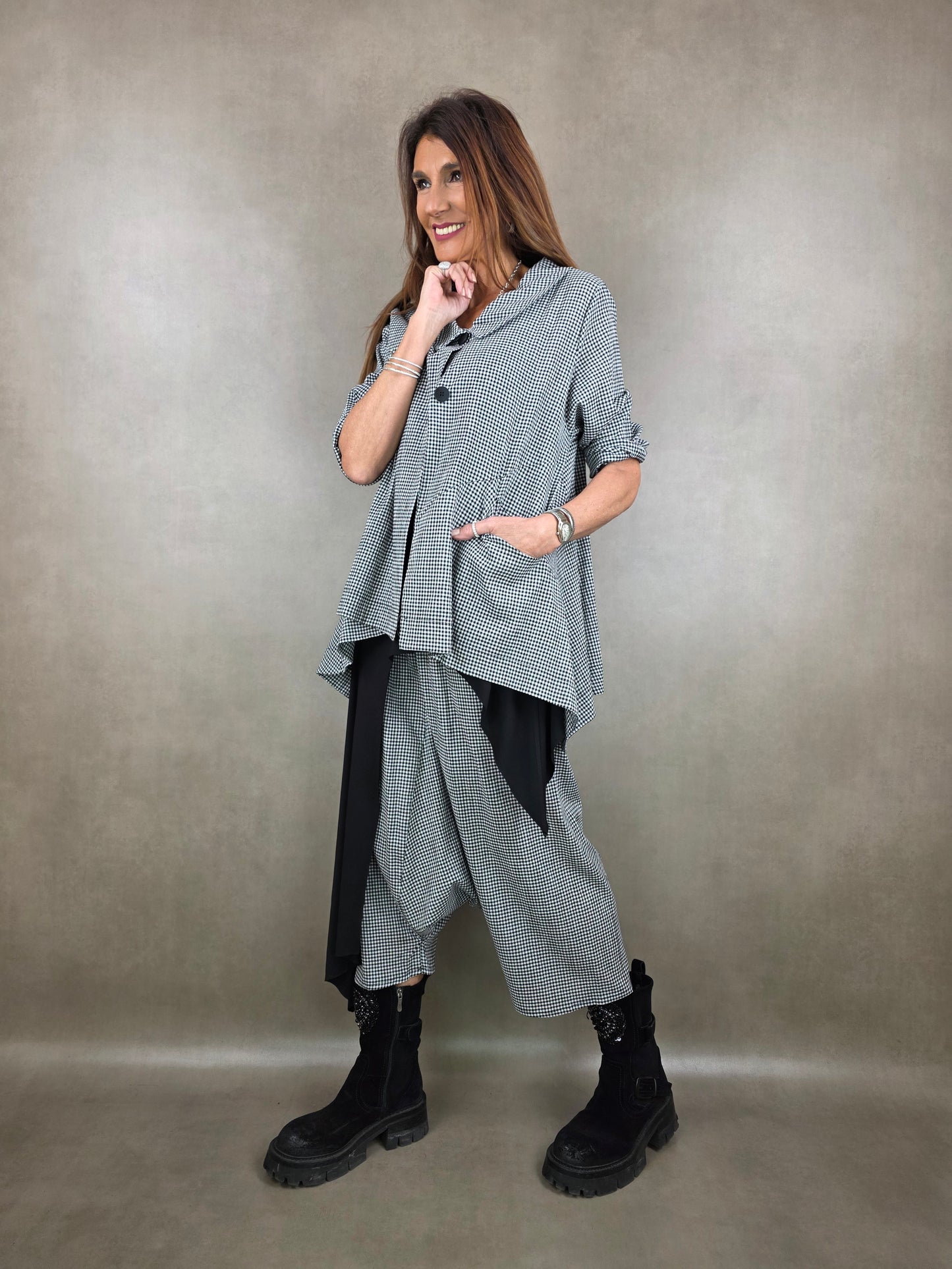 pantagonna tessuto vichy cotone 100co