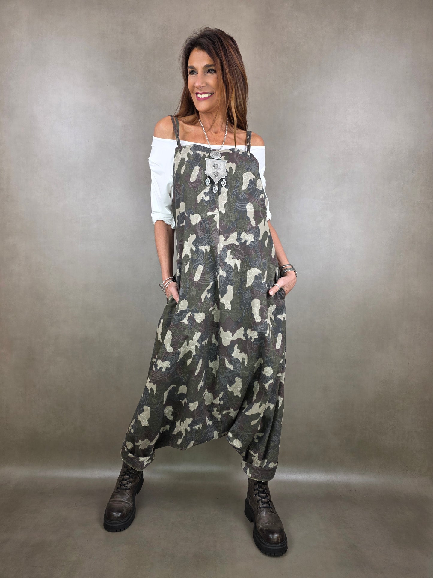 salopette stampa camouflage 97co3ea