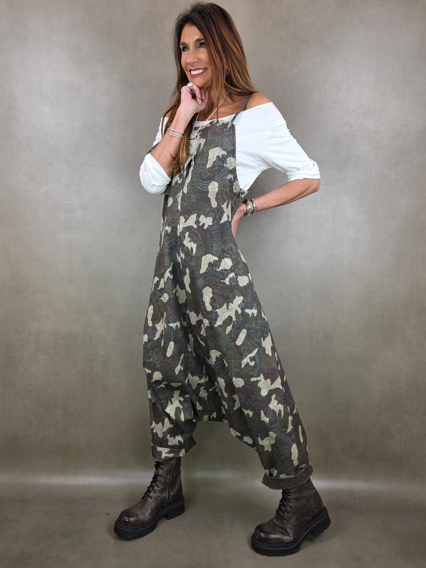 salopette stampa camouflage 97co3ea