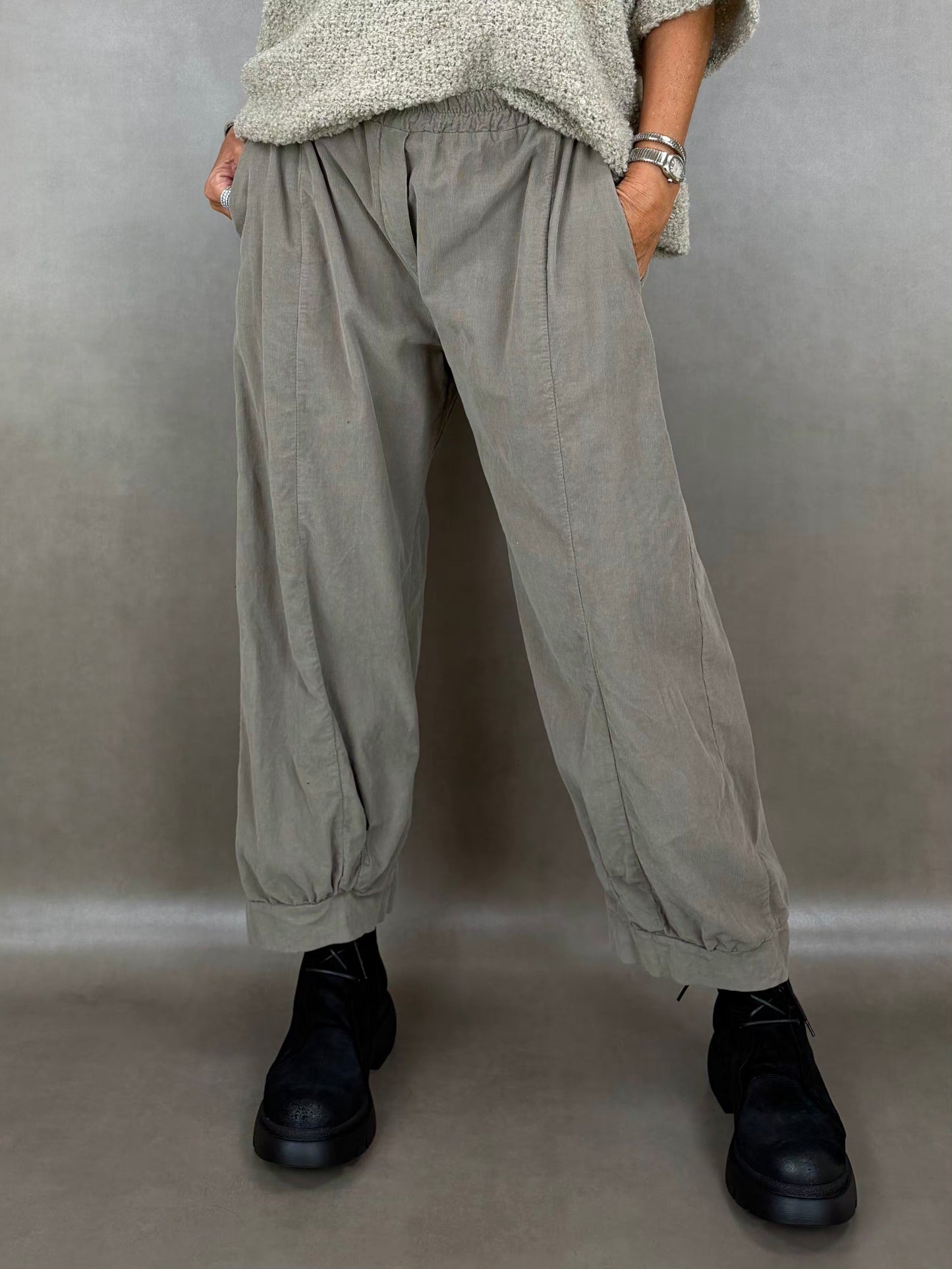 pantalone velluto costina polso 100co