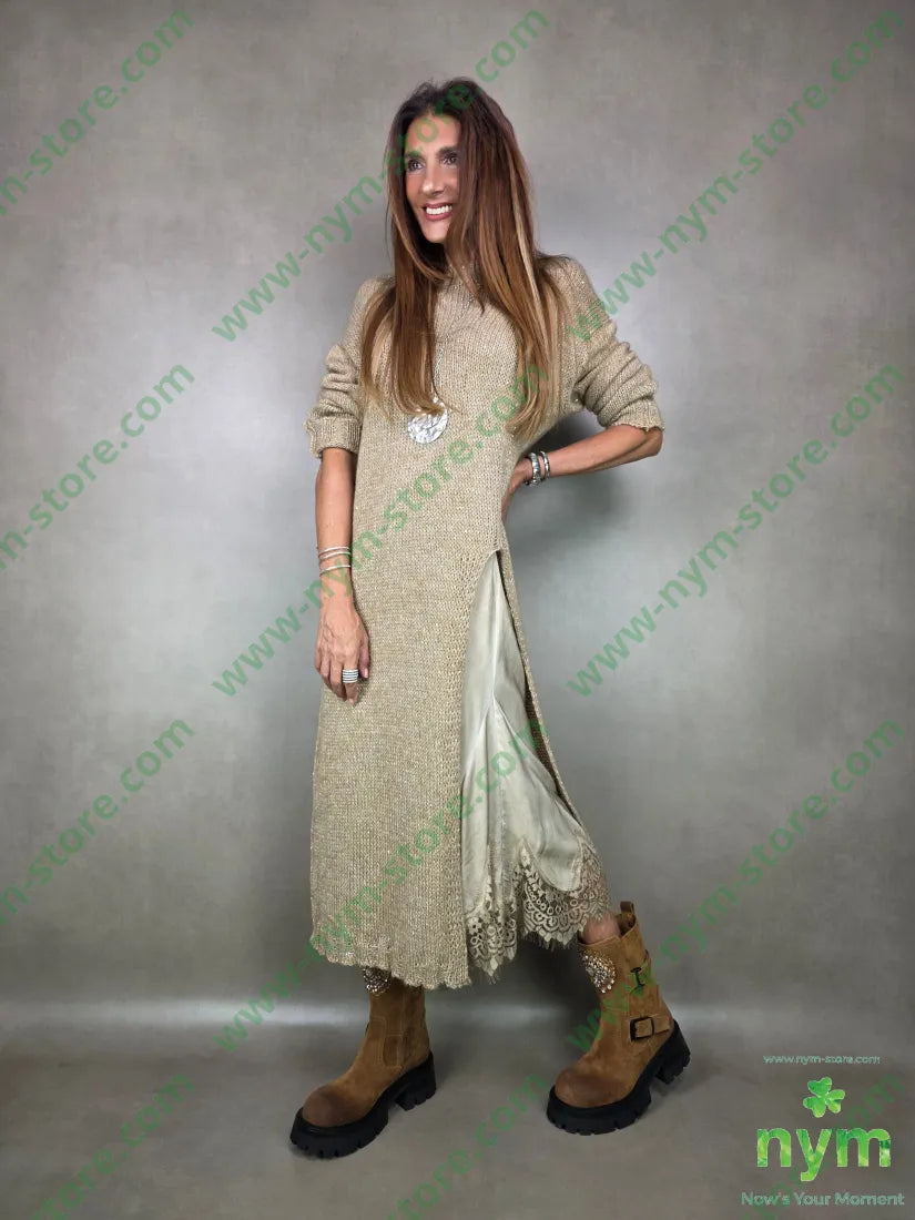 abito a sottoveste bordi pizzo 100vi ABITO