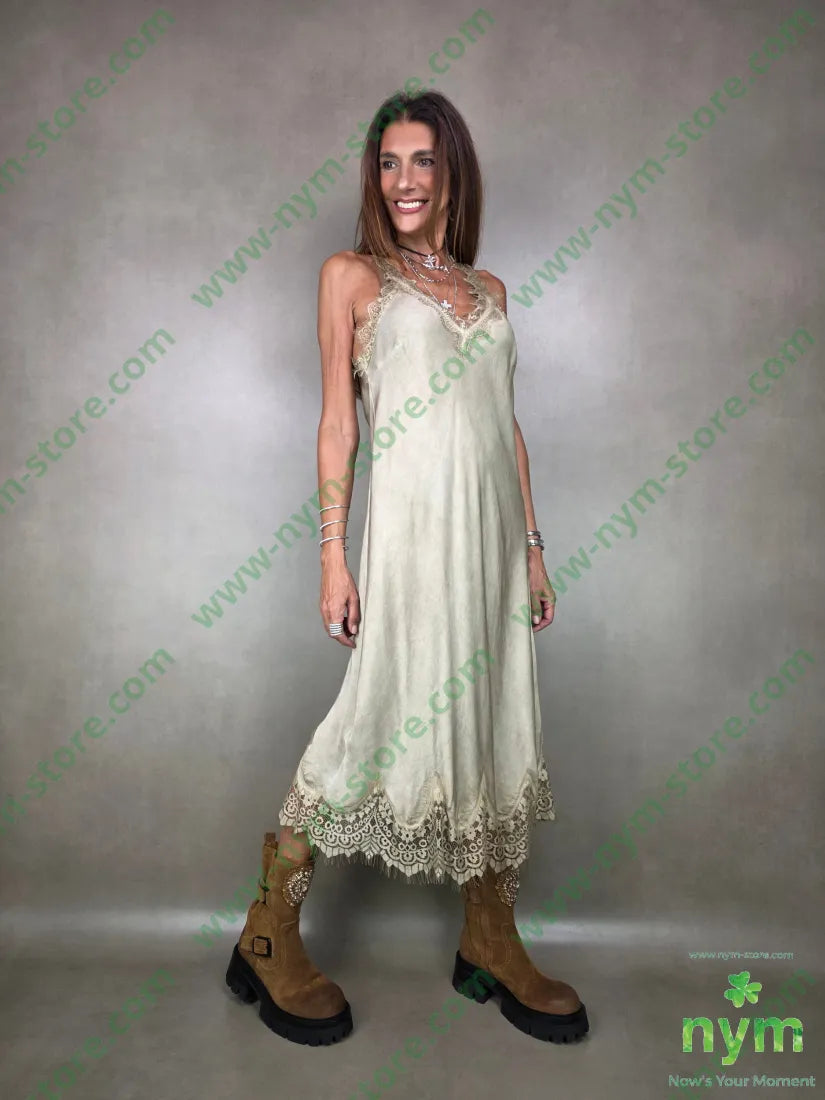 abito a sottoveste bordi pizzo 100vi ABITO