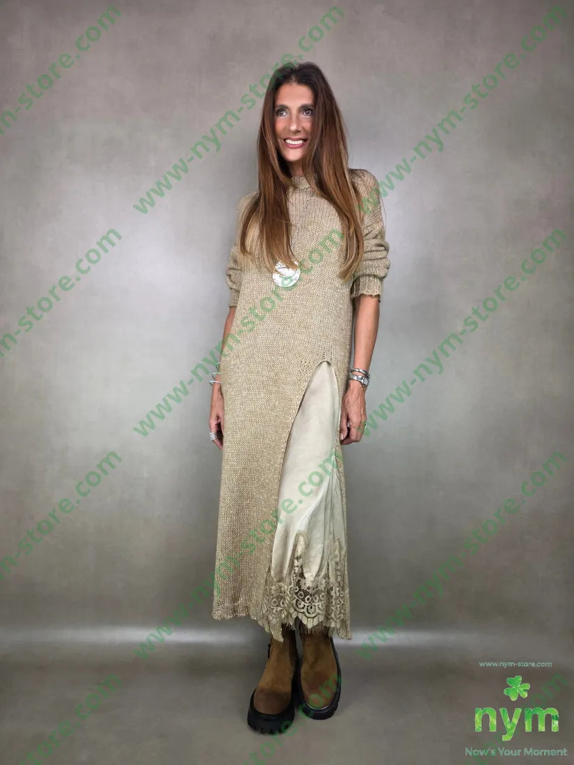 abito a sottoveste bordi pizzo 100vi ABITO