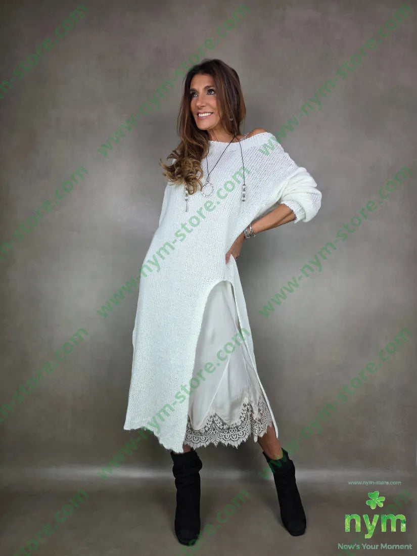 abito a sottoveste bordi pizzo 100vi ABITO