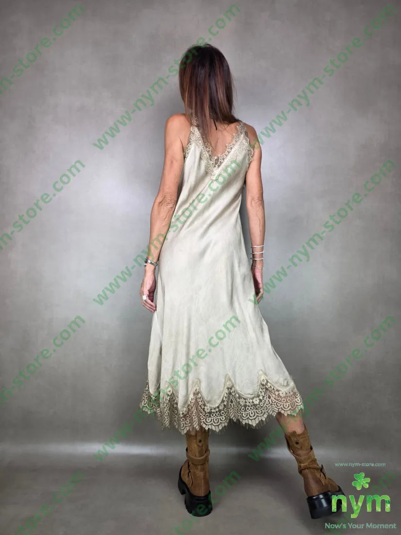 abito a sottoveste bordi pizzo 100vi ABITO