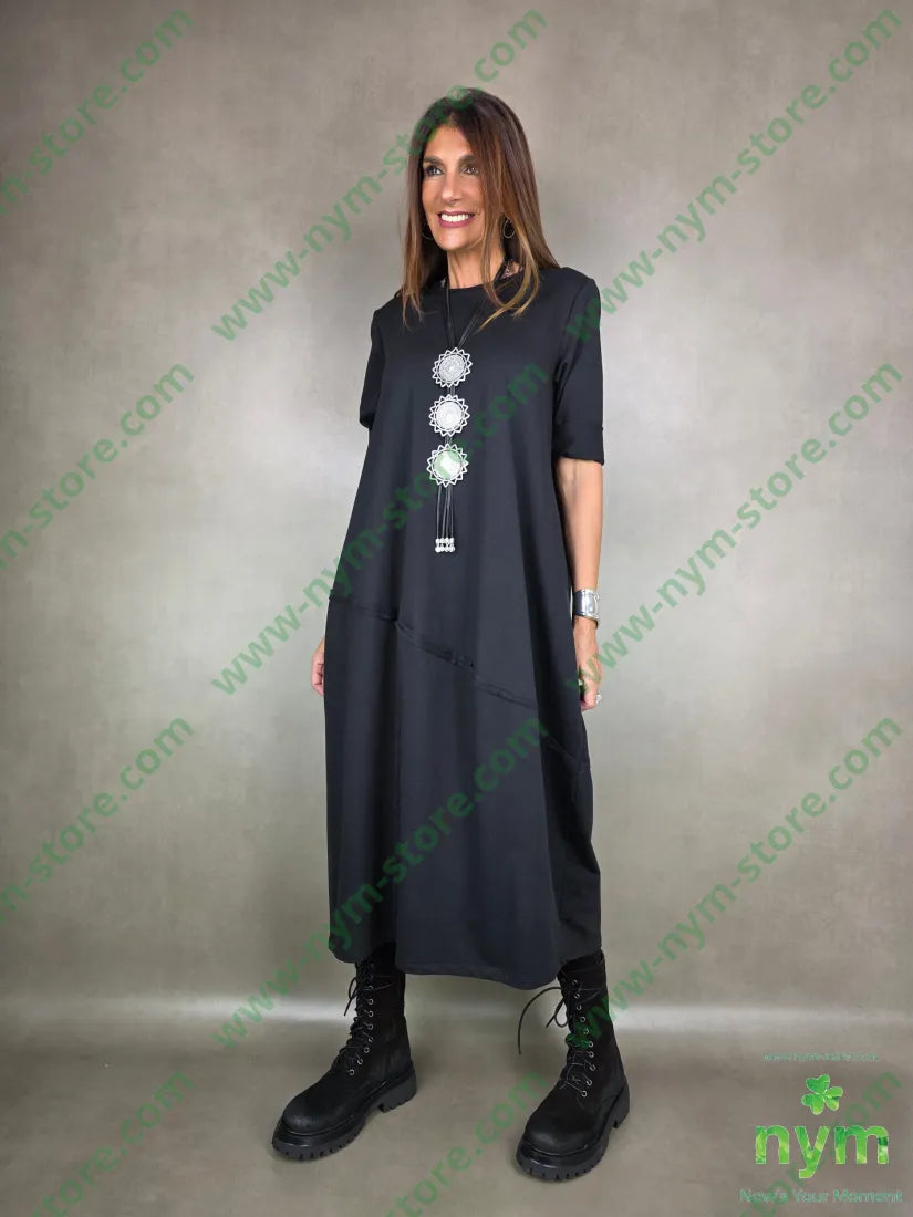 abito anfora felpa 95co5ea U / NERO / AI25 ABITO