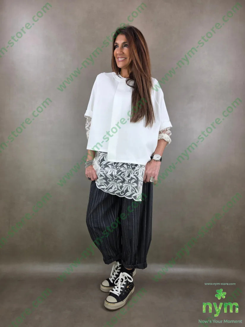 abito corto ricamato 40pl30pa30co U / PANNA / PE26 ABITO