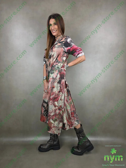 abito fantasia taglio vivo 100co U / ROSSO / PE26 ABITO