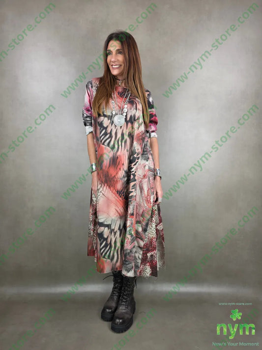 abito fantasia taglio vivo 100co U / ROSSO / PE26 ABITO