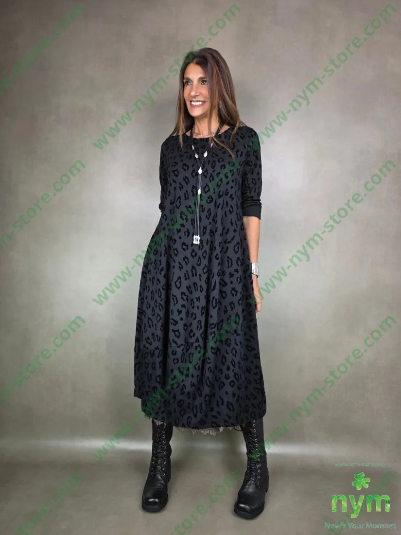 abito maculato tono su tono 93co5ea2pa U / NERO / AI25 ABITO