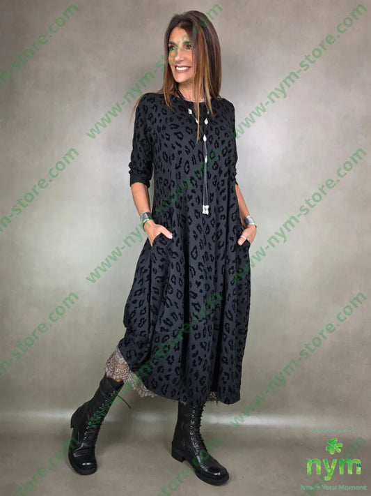 abito maculato tono su tono 93co5ea2pa U / NERO / AI25 ABITO