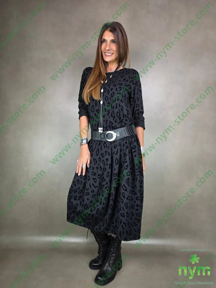 abito maculato tono su tono 93co5ea2pa U / NERO / AI25 ABITO