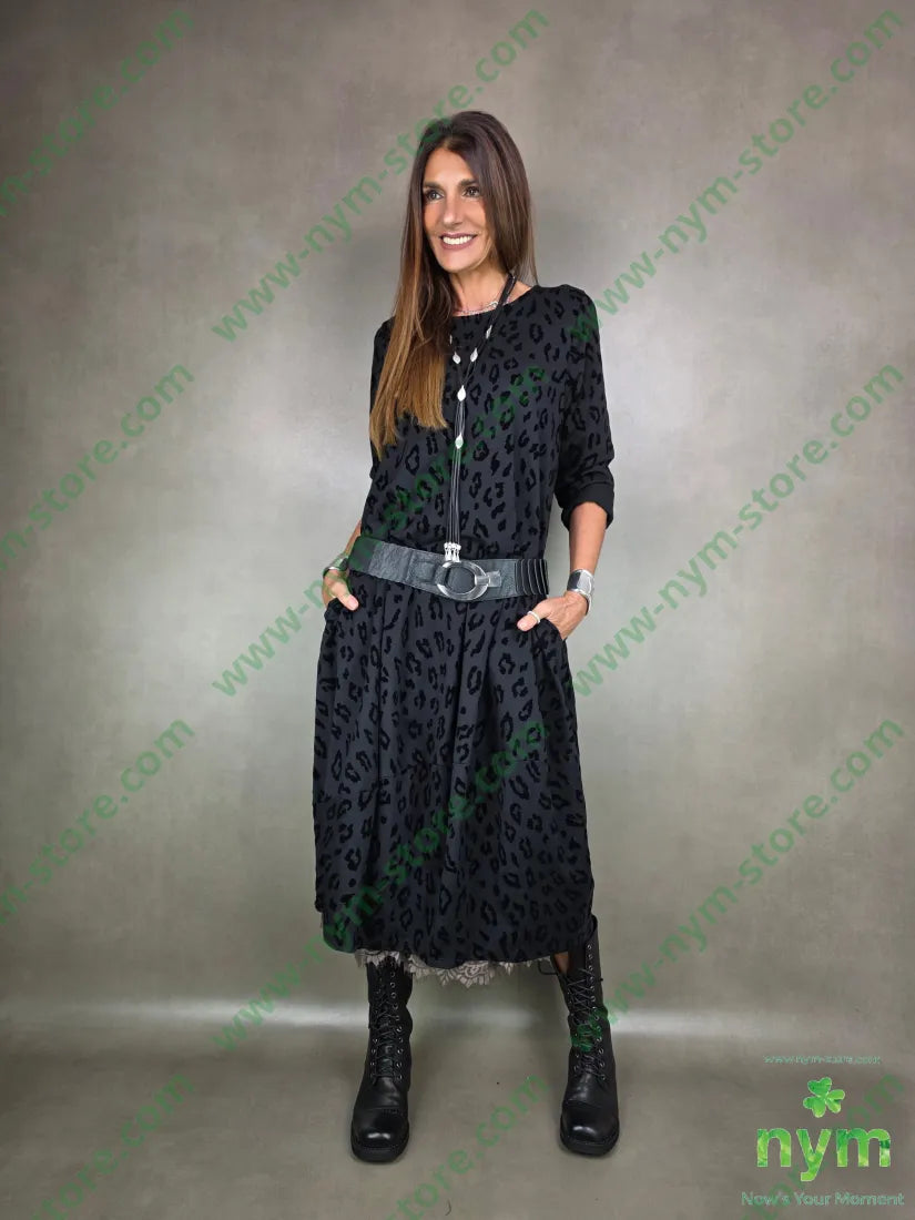 abito maculato tono su tono 93co5ea2pa U / NERO / AI25 ABITO