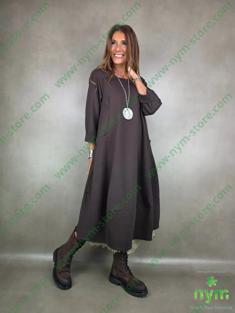 abito over midi 65vi30ny5ea U / MARRONE / AI25 ABITO