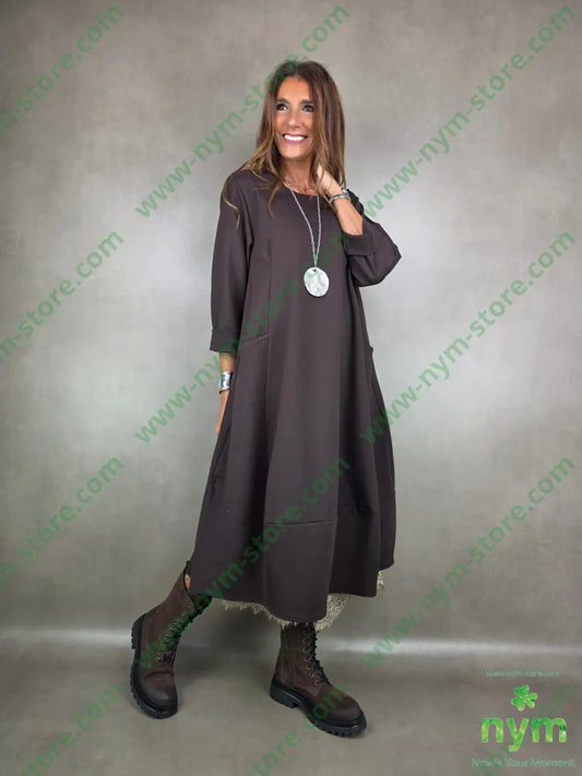 abito over midi 65vi30ny5ea U / MARRONE / AI25 ABITO