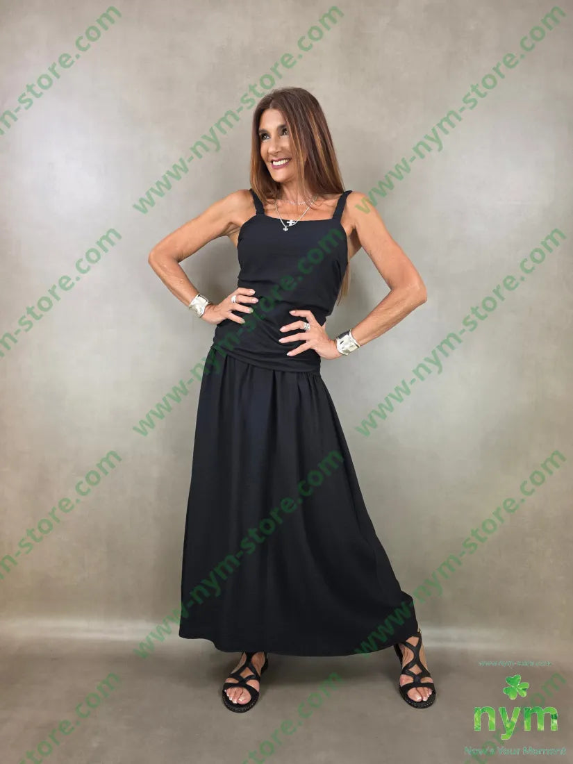 abito scollato dietro fiocco 85vi15pa - U / NERO / PE26 - ABITO
