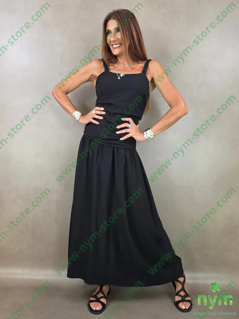 abito scollato dietro fiocco 85vi15pa - U / NERO / PE26 - ABITO