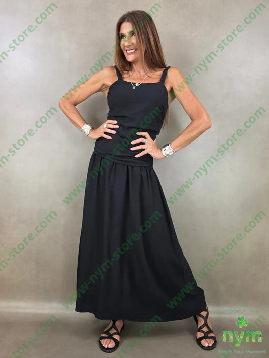 abito scollato dietro fiocco 85vi15pa - U / NERO / PE26 - ABITO
