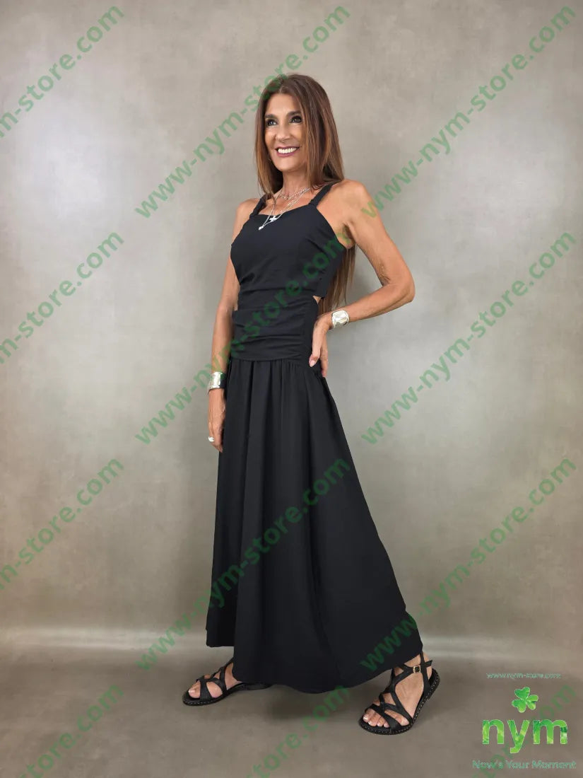 abito scollato dietro fiocco 85vi15pa - U / NERO / PE26 - ABITO