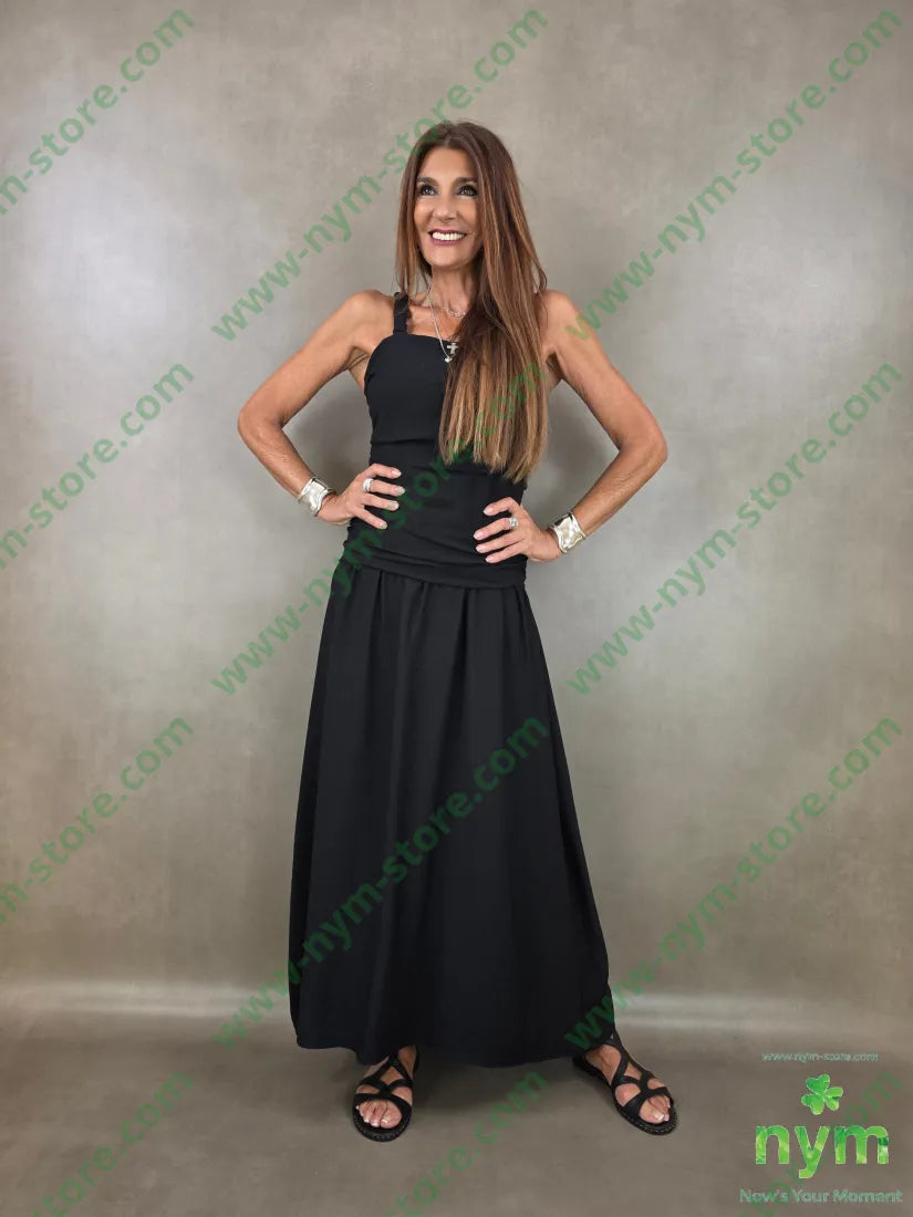 abito scollato dietro fiocco 85vi15pa - U / NERO / PE26 - ABITO