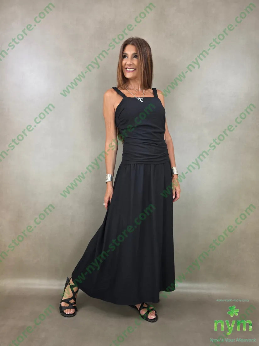 abito scollato dietro fiocco 85vi15pa - U / NERO / PE26 - ABITO
