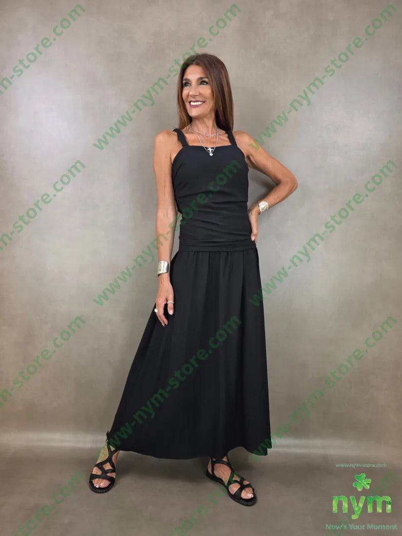 abito scollato dietro fiocco 85vi15pa - U / NERO / PE26 - ABITO