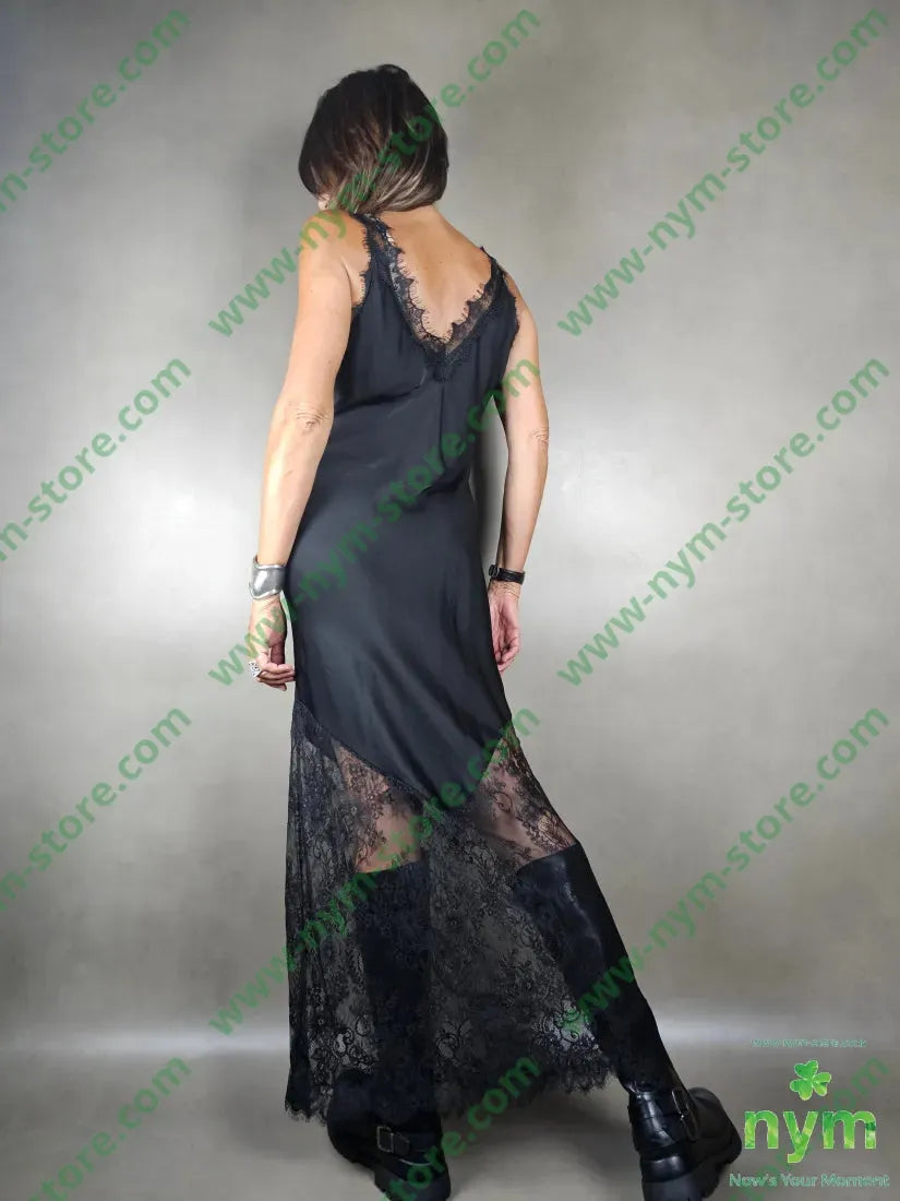 abito viscosa fondo pizzo 100vi ABITO