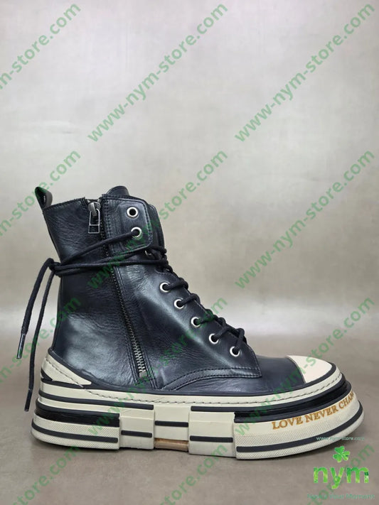 anfibio corto due zip pelle 36 / NERO / AI25 SCARPE