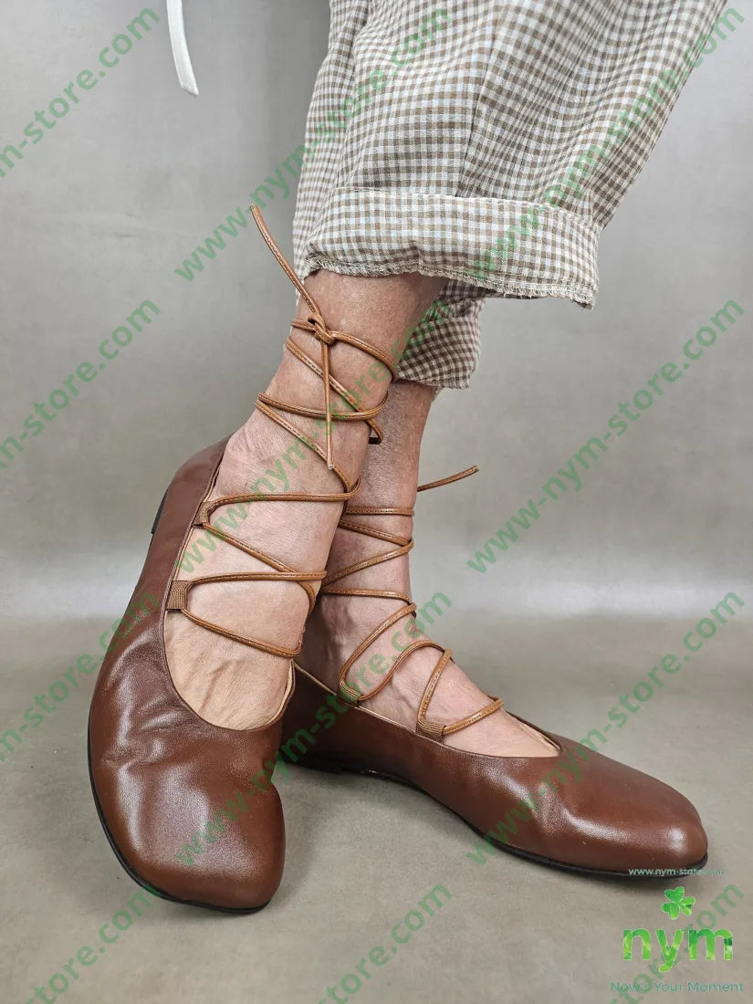 ballerina stringhe caviglia 37 / CUOIO / PE26 SCARPE