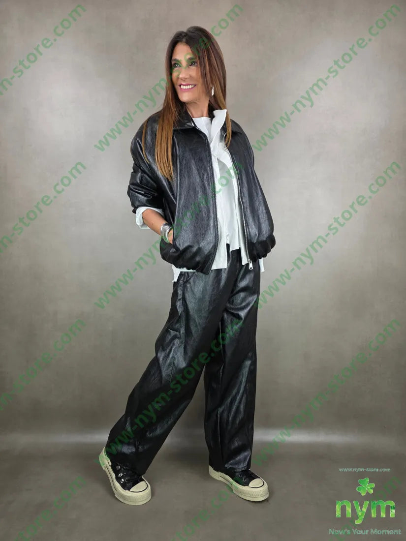 bomber finta pelle 55vi45pu U / NERO / PE26 CAPOSPALLA