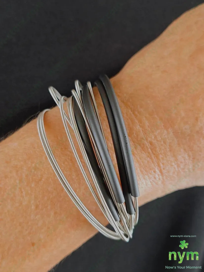 bracciale calamita e pvc U / ARGENTO / CONTINUATIVO BIJOUX