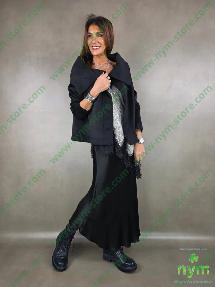 caban un bottone 100pl U / NERO / AI25 capo