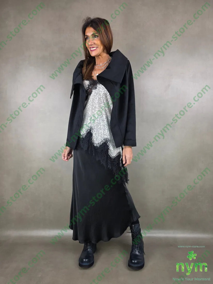 caban un bottone 100pl U / NERO / AI25 capo