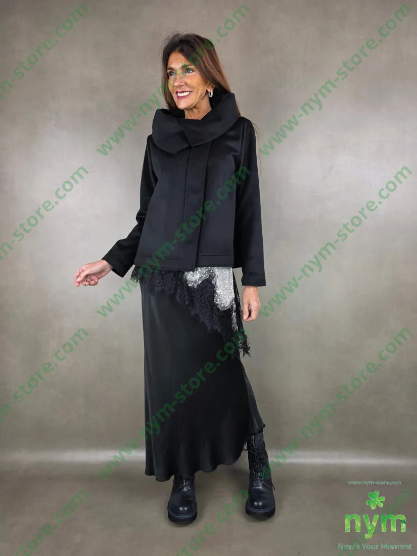 caban un bottone 100pl U / NERO / AI25 capo