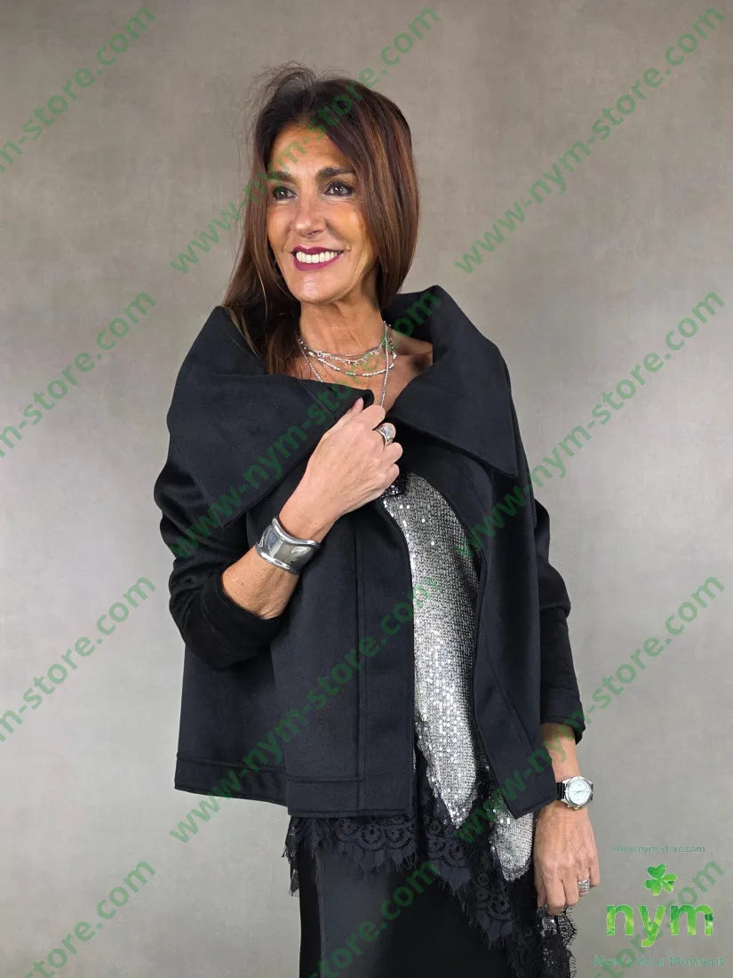 caban un bottone 100pl U / NERO / AI25 capo