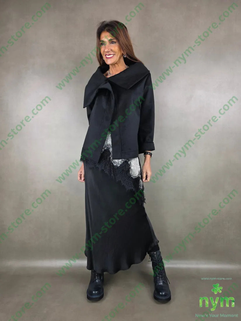 caban un bottone 100pl U / NERO / AI25 capo