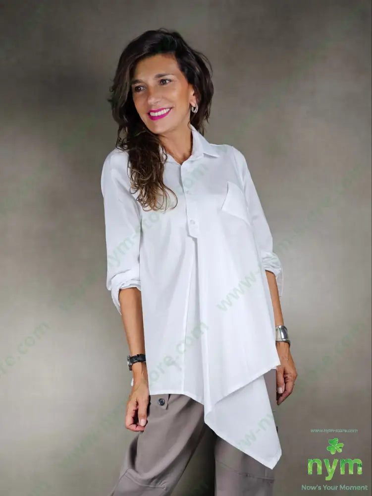 cam allacc obliquamente 100co U / BIANCO / PE25 CAMICIA