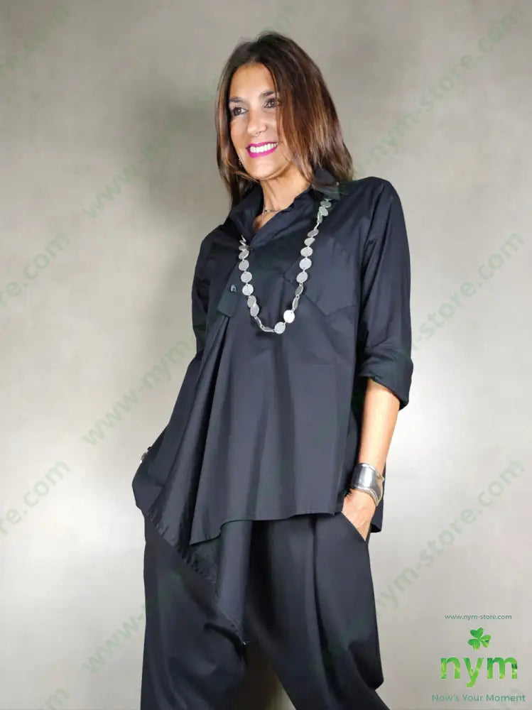cam allacc obliquamente 100co U / NERO / PE25 CAMICIA