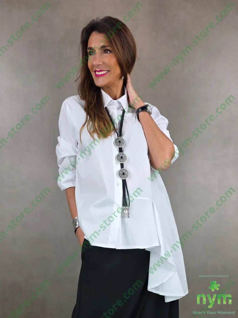 camicai sbieco lato 100co U / BIANCO / PE26 CAMICIA