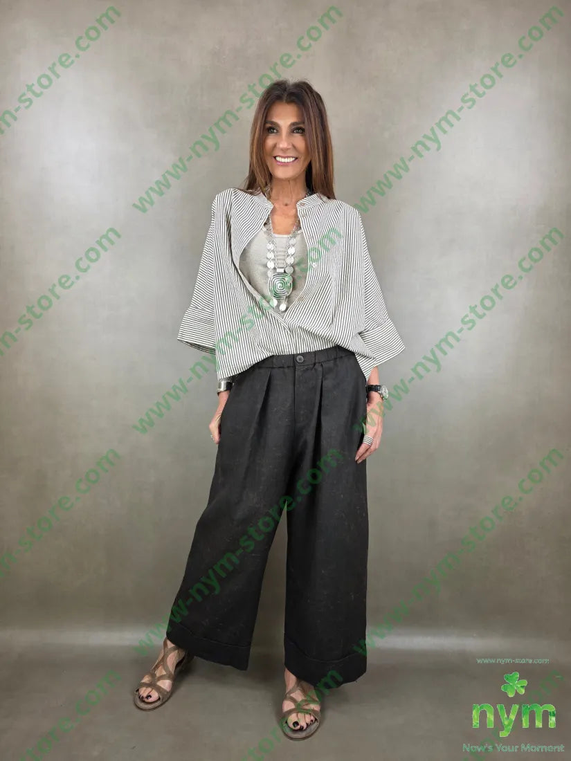 camicia bacchettata kimono 98co2ea - U / MARRONE / PE26 - CAMICIA