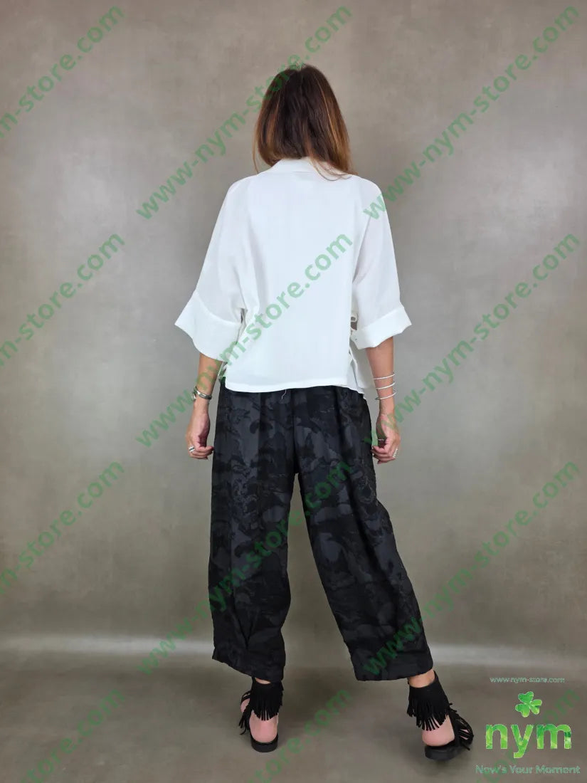 camicia bottoni neri aperta lato 55ry45co - U / PANNA / PE26 - CAMICIA