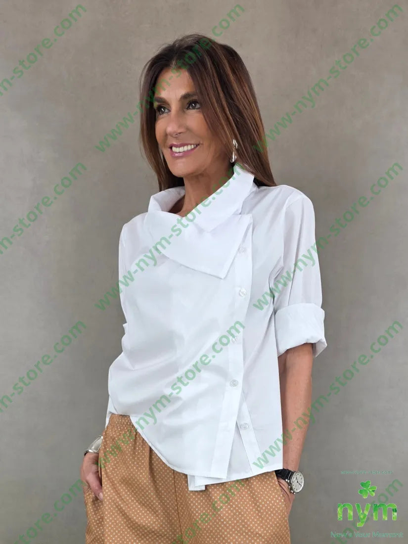 camicia collo accoppiato 100co - U / BIANCO / PE26 - CAMICIA