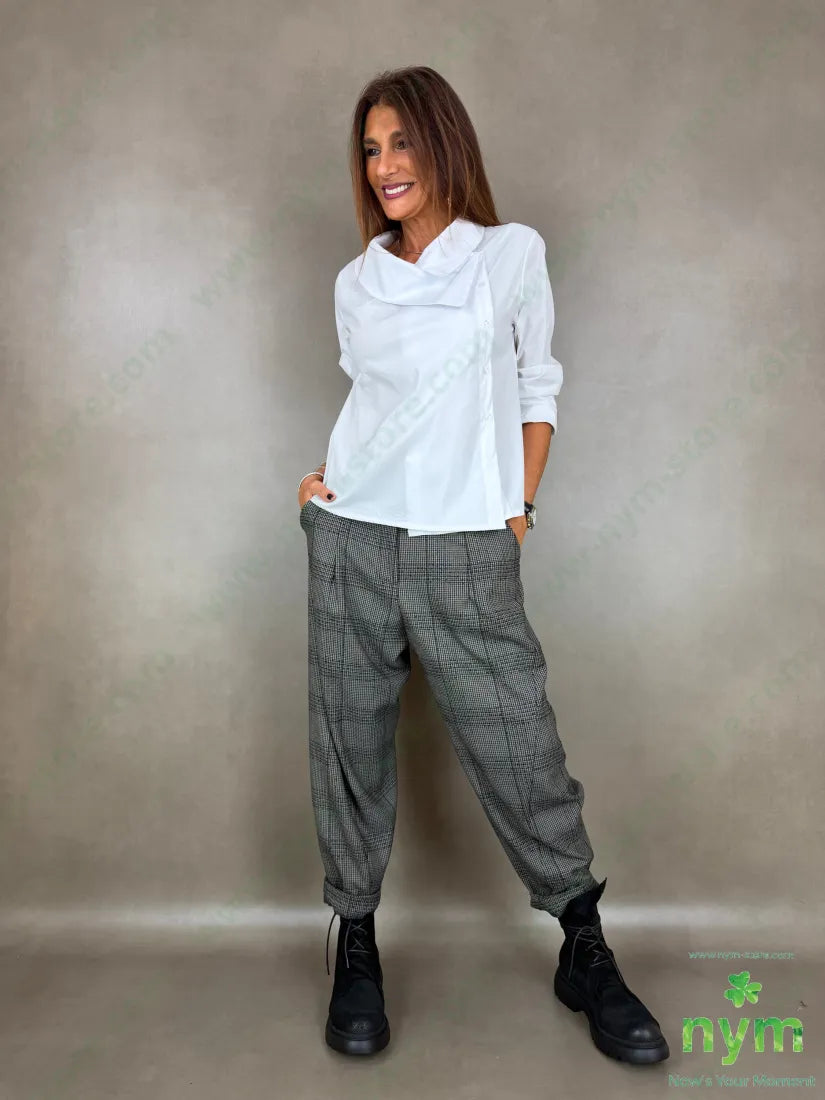 Camicia collo accoppiato manica lunga 100co - U / BIANCO / AI26 - CAMICIA