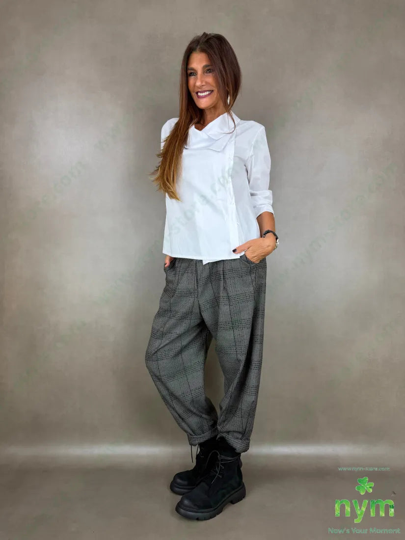 Camicia collo accoppiato manica lunga 100co - U / BIANCO / AI26 - CAMICIA