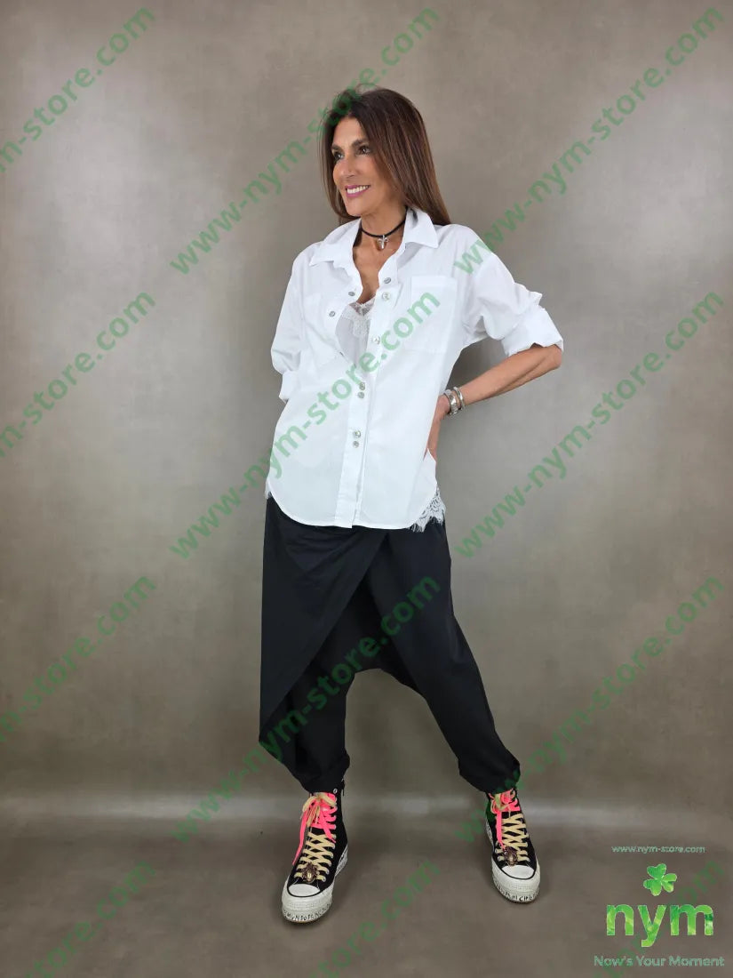 camicia cotone bottoni doppi 100c0 - U / BIANCO / PE26 - CAMICIA