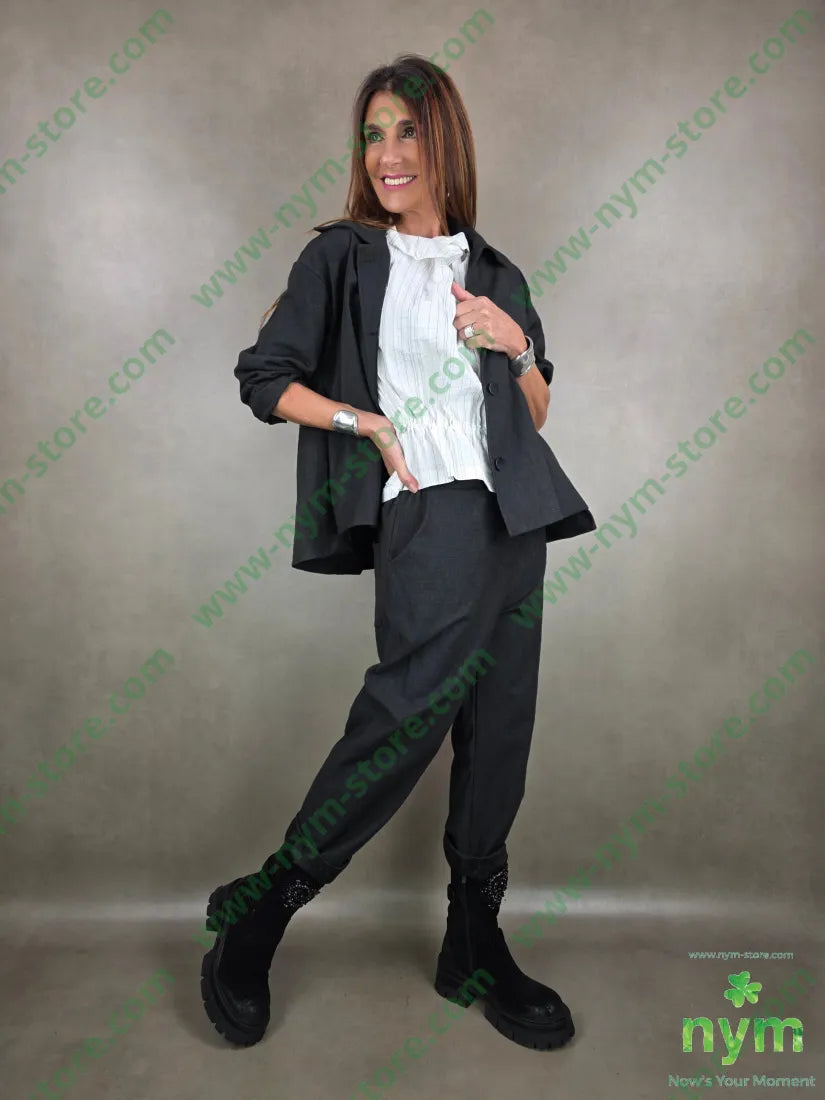 camicia coulisse gessata 43co43tc14pa CAMICIA