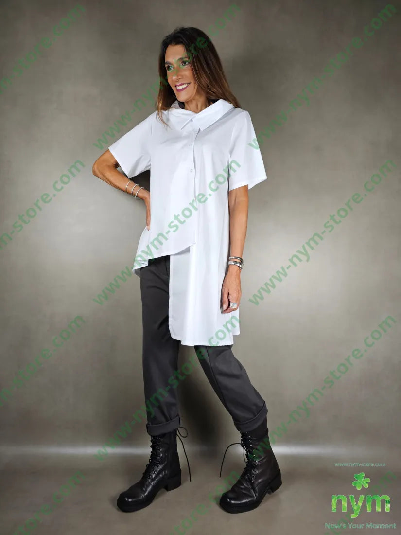 camicia finti bottoni 62co35eny3ea U / BIANCO / AI25 CAMICIA