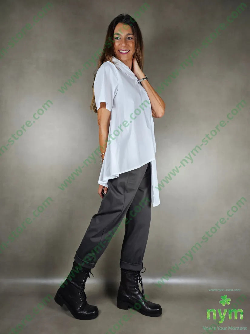 camicia finti bottoni 62co35eny3ea U / BIANCO / AI25 CAMICIA