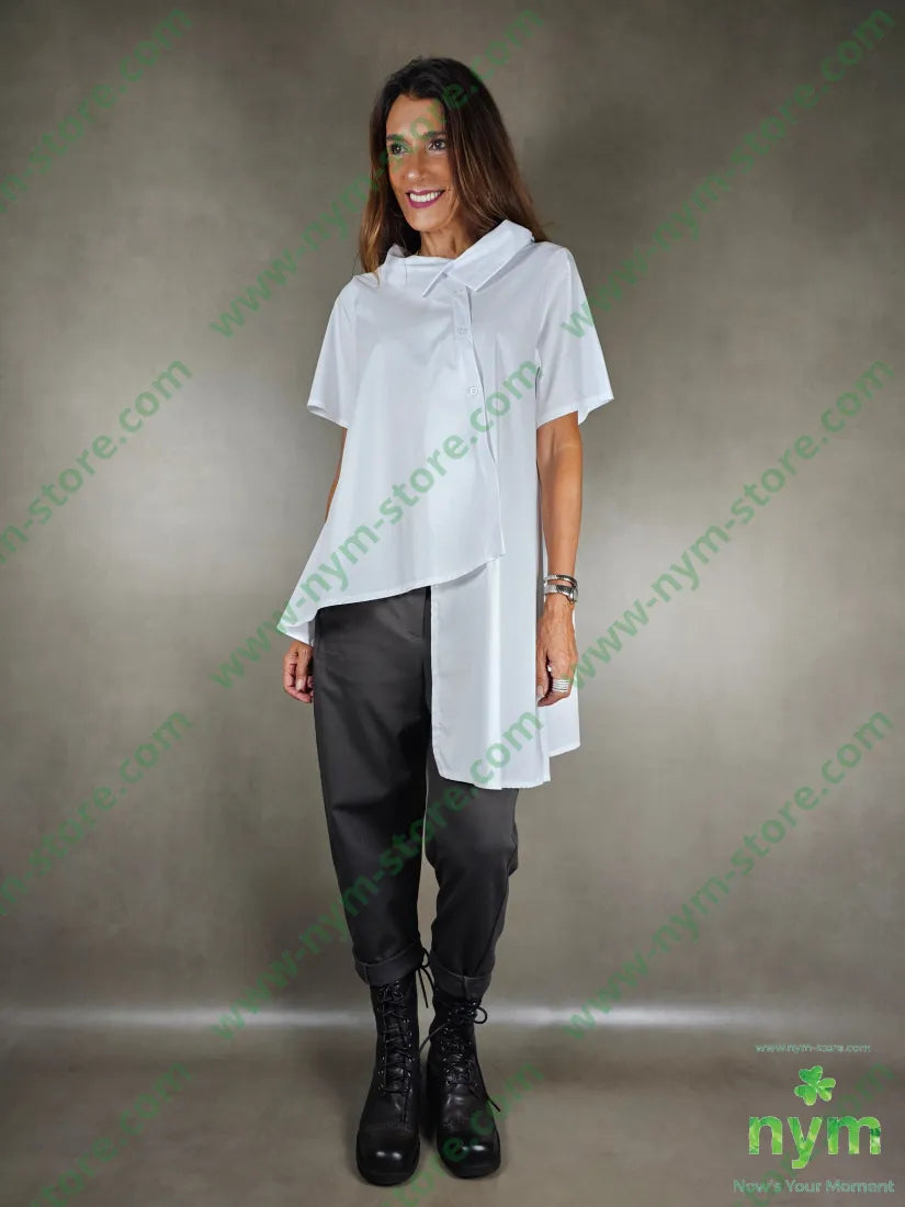 camicia finti bottoni 62co35eny3ea U / BIANCO / AI25 CAMICIA